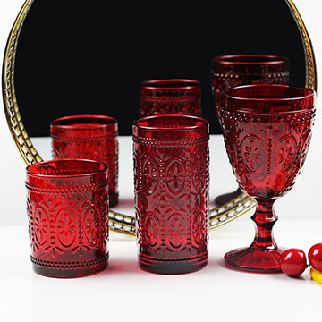 Christmas red goblet