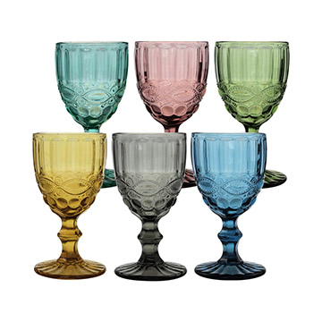 Colorful Red Wine Glass